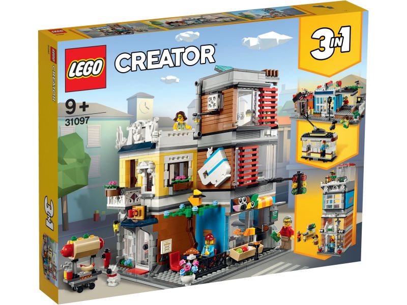 LEGO Creator 31097 Woonhuis, dierenwinkel & café