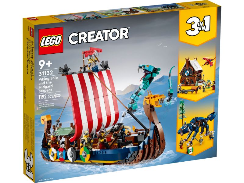 LEGO Creator 31132 Vikingschip en de Midgaardslang