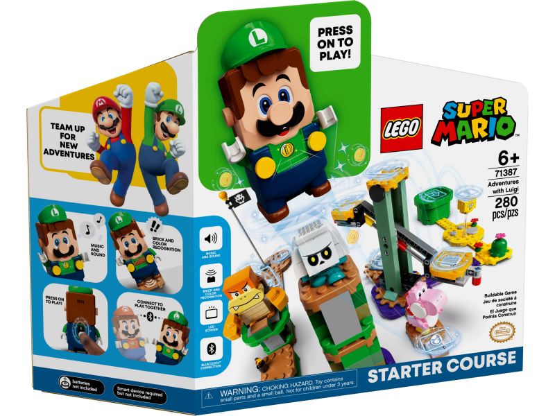LEGO 71387 Super Mario Avonturen met Luigi Starter Bouwset, Interactief Speelgoed voor Kinderen vanaf 6 Jaar en Ouder