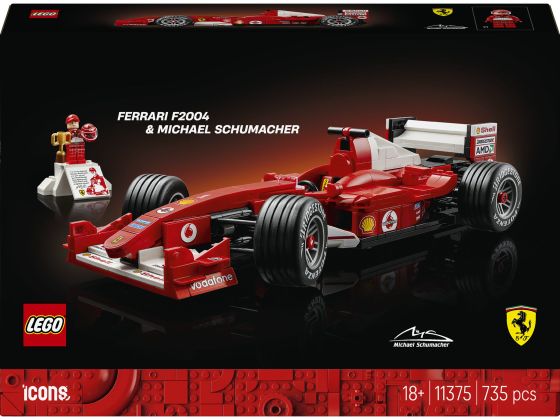 LEGO Icons 11375 Ferrari F2004 en Michael Schumacher 
