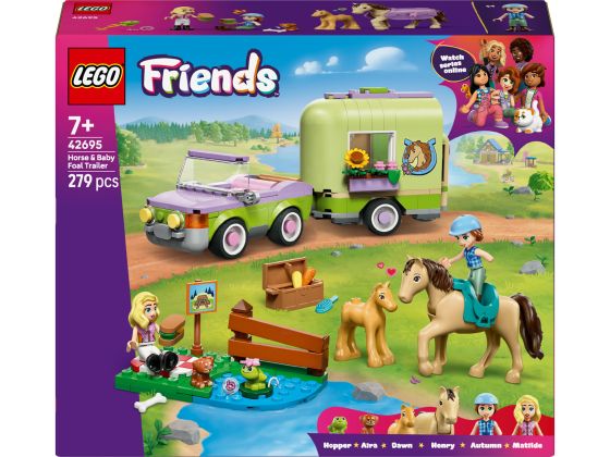 LEGO Friends 42695 Trailer met paard en veulen 