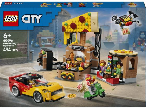 LEGO City 60496 Pizzacentrale met voertuigen 